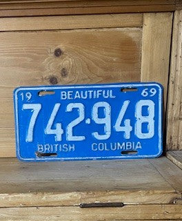 1969 British Columbia License Plate RCD|80228