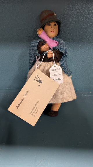 Handmade Bolivian Doll - Mother with Child - NEW w/ TAG RSV