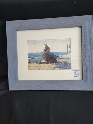 Blue Framed 8x10 Copy "Waiting for Dad" by Homer RCD