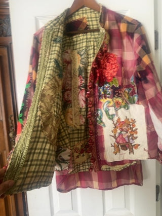 Reversible patchwork jacket