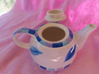 Small blue & white tea pot by Royal Norfolk MTS