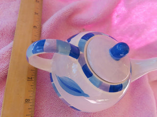 Small blue & white tea pot by Royal Norfolk MTS