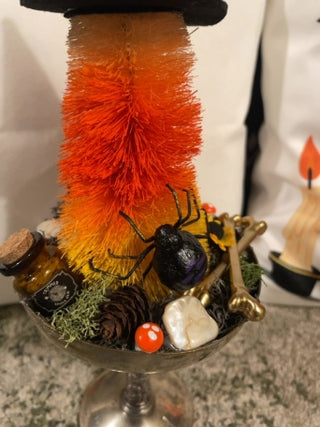 Candy Corn Witch Halloween Arrangement