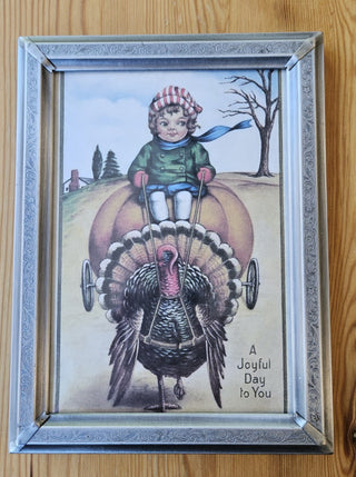 Vintage pewter 5×7, Frame with Print, RSV|119282