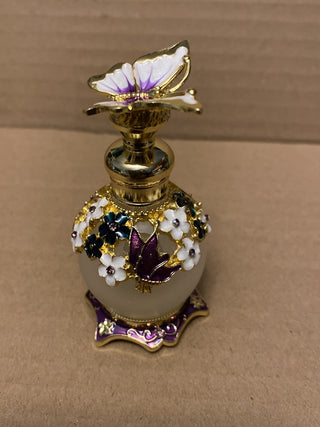 White Purple Butterfly 0.5 oz Perfume Bottle w/wand RSV|80858