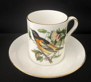 Royal Tuscan Audubon Birds Demitasse 7 cup and Saucers Fine Bone China England #63 VV MTS|110994
