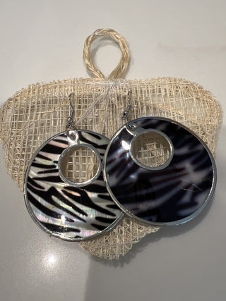 Circular Shell Earrings silver MTS|58796
