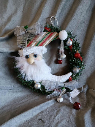 santa moon wreath light up rsv|123419