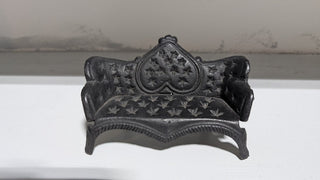 Dollhouse Black Wrought Iron Bench RSV
