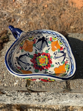 NEW Mexican Ceramica Quevedo Talavera Salsa Dish Hand Painted MTS