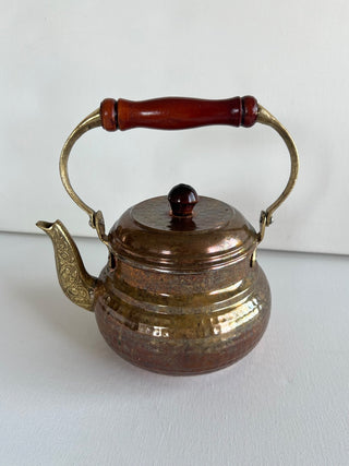 Vintage copper and brass kettle|75544