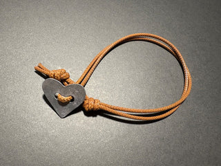 brown bracelet with metal heart RSV