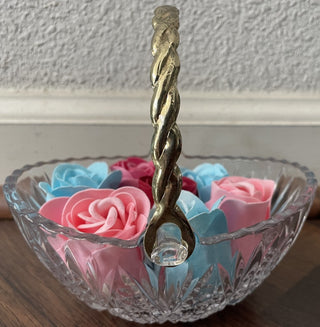 Vintage Crystal Basket Soap Blossoms MTS|60523