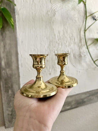 Vintage Brass Candlestick Pair MTS|113478