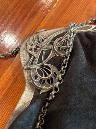 VNTG German Princess Suede Purse ~MTS|111293