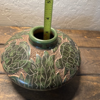 Nicaraguan Art Pottery Sea Turtle Vase MTS|131448