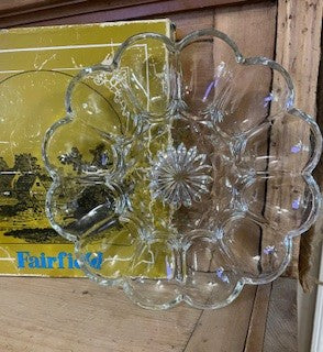 Hocking Deviled Eggs Fairfield Glass Serving Platter|57722