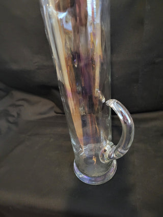 W. Virginia Glass Clear Iridescent 11" Pitcher RCD|104810