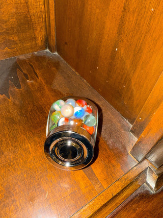 Vintage marbles in a tilt jar  RCD
