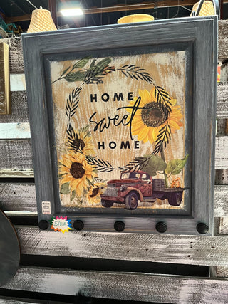 "Home Sweet Home" Truck Coat Rack Wall Decor RSV