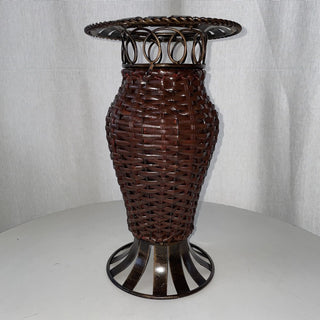 metal & wicker decorative vase RSV