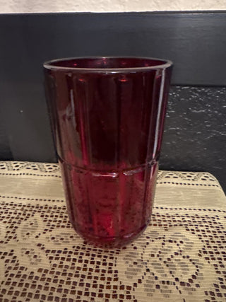 Vintage Red Christmas Vase Size is 7 High with 4 wide -RCD|126007