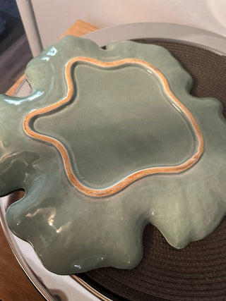 Oakleaf Platter Green Hull 14inch MTS|76286