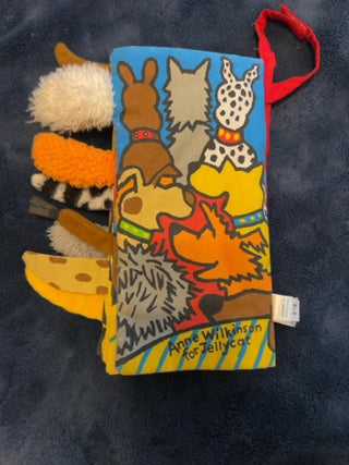 Little Jellycat Puppy Tails soft cloth baby book