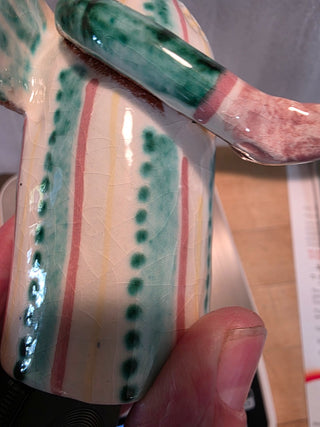 MTS Vtg Ceramic Hand Painted Angel w/Stripes|127222