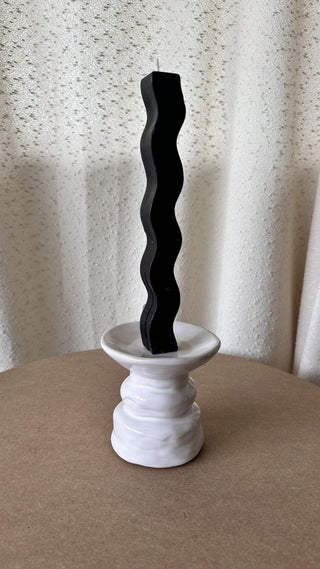 Black Squiggle Candle single (LZD - RSV)|64016