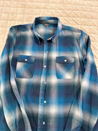 Eddie Bauer Plaid Button Down Size L MTS