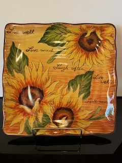 #2218 Square Sunflower Plate RSV|99640