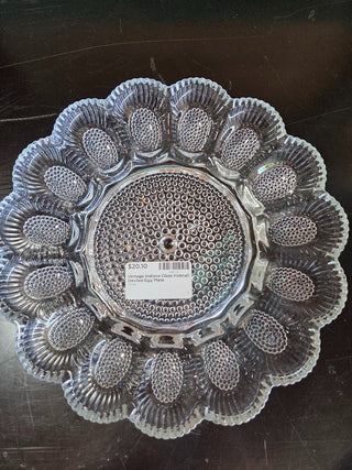 Vintage Indiana Glass Hobnail Deviled Egg Plate, RCD