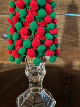 Handmade Red& Green Pom-Pom Christmas Tree ~MTS|138688