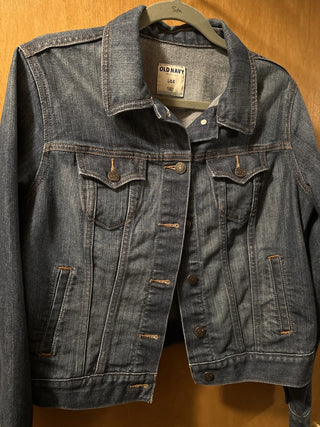 Embroidered Denim Jacket  Size L, #SM  RCD|56636
