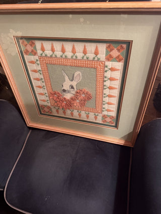 Hand Made 3D Crewel, cross stitch needle , point Gallery 20" X 20" Frame #62 VV MTS