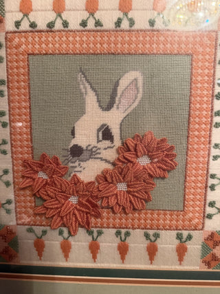 Hand Made 3D Crewel, cross stitch needle , point Gallery 20" X 20" Frame #62 VV MTS