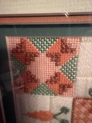 Hand Made 3D Crewel, cross stitch needle , point Gallery 20" X 20" Frame #62 VV MTS