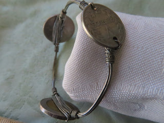 Coin wire bangle bracelet RCD|122498