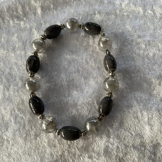 stretchy silver & gray bracelet RSV