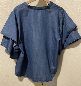 Blue Jean Chambray Blouse 2X MTS|83929