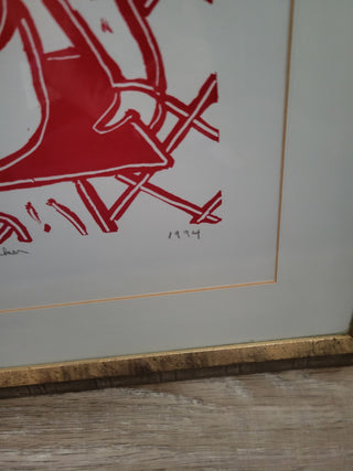 Framed Serigraph "Baker (Red)" by Dan May 8/40 RCD|96327
