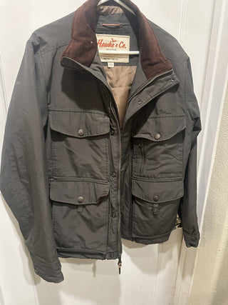 Hauke & Co Jacket Size M  Utility Jacket Heavy weight Soft shell Collared full Zip and button #47 VV MTS|136962