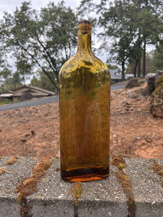 #89 Vintage Amber Bottle Made in Spain GCC MTS|112326