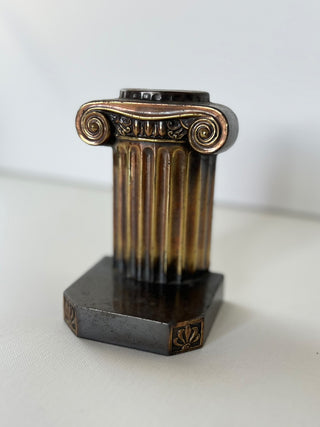 Antique brass column book end|72067