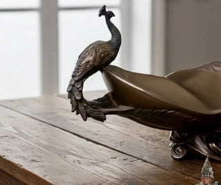 Art Nouveau Twin Peacock Centerpiece Bowl RCD