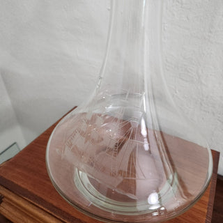 Vintage Etched Ship Decanter - MTS|99999