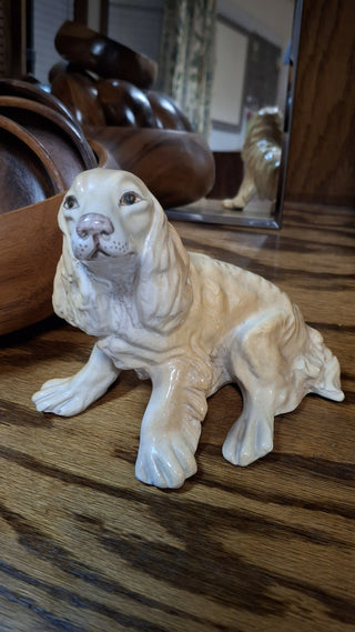 Vtg Cocker Spaniel Ceramic Figurine Made in Italy MTS *|142984