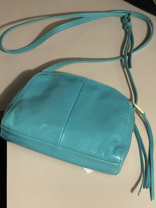8" Hobo Evella Leather XBody Turquoise, New--SP MTS