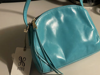 8" Hobo Evella Leather XBody Turquoise, New--SP MTS